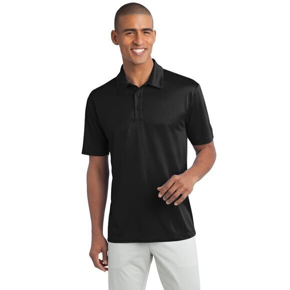 Men's Polo Shirt, Black Size XXL Silk Touch Performance Polo by Port Authority‎ - Picture 1 of 6